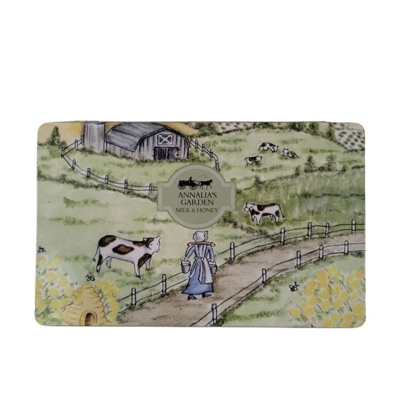 Annalia's Garden Milk and Honey 13.5 x 8.5 inch Decorative Collectible Tin - Picture 1 of 11